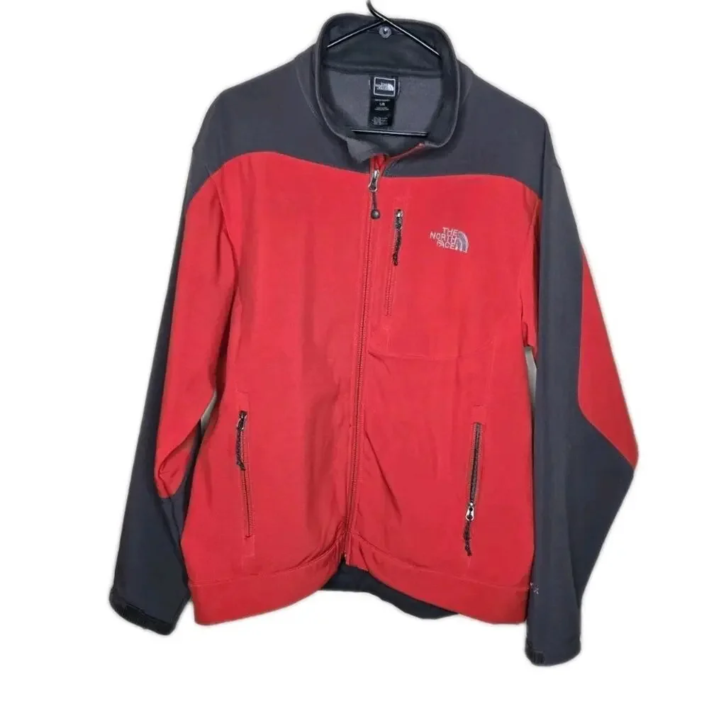 The North Face Mens APEX Bionic Softshell Jacket Red/asphalt Grey Size Large